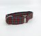 Red Tartan Christmas Martingale Dog Collar With Optional Flower Or Bow Tie Adjustable Slip On Collar Sizes S, M, L, XL product 4